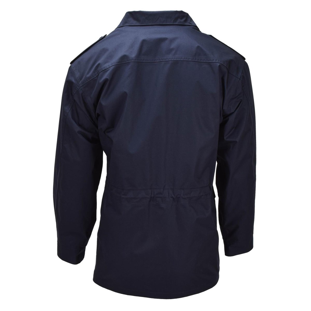 Parka militar holandesa original Múltiples bolsillos Cuello alto Logotipo de pescador Azul