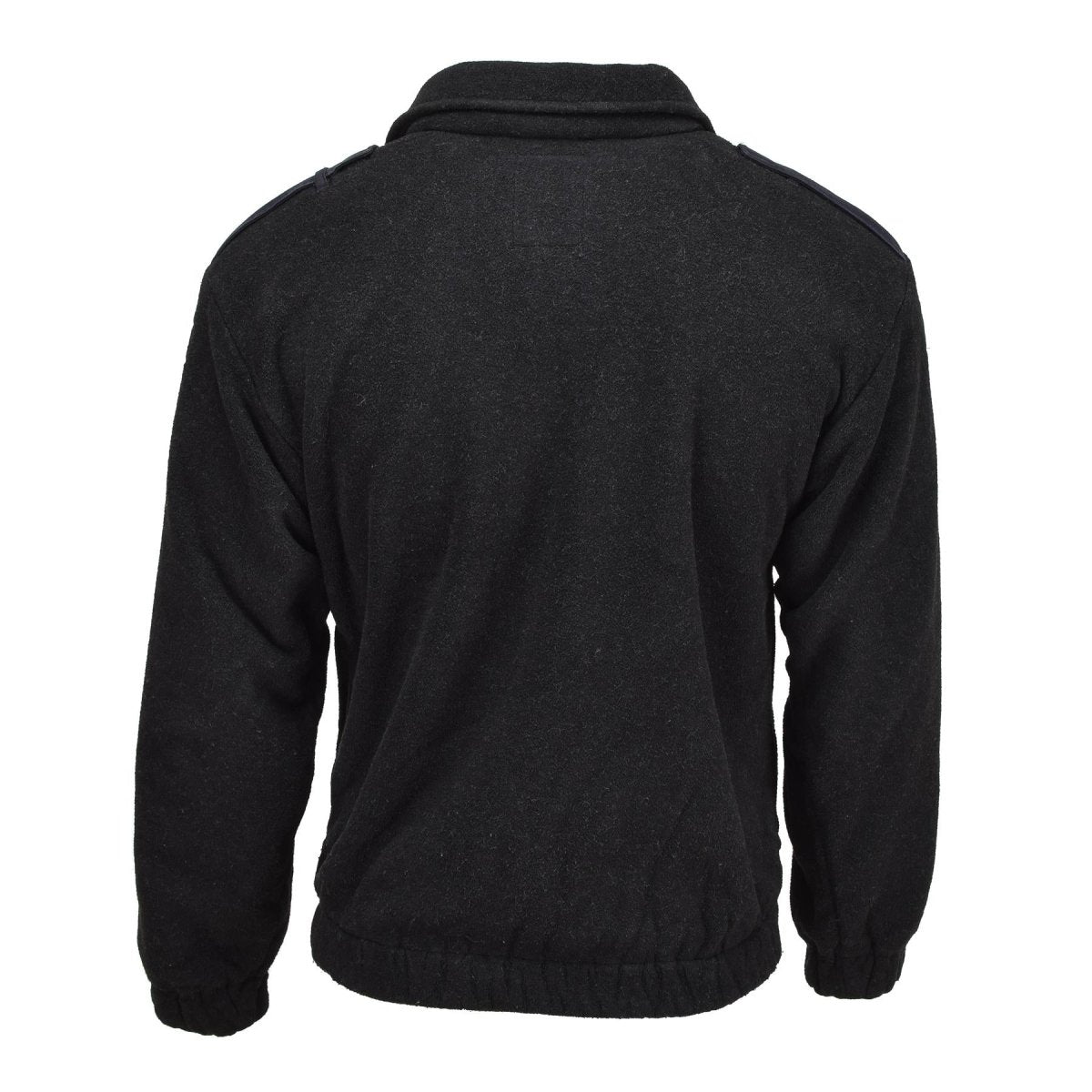 Chaqueta de vellón de la policía militar holandesa original suéter de invierno negro