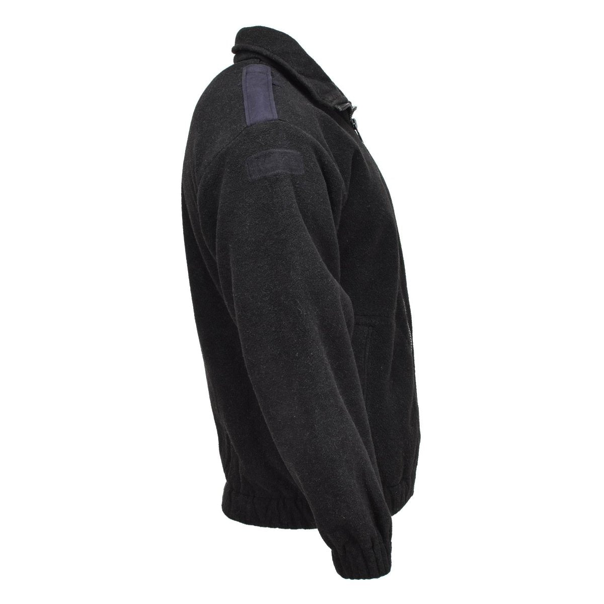 Chaqueta de vellón de la policía militar holandesa original suéter de invierno negro