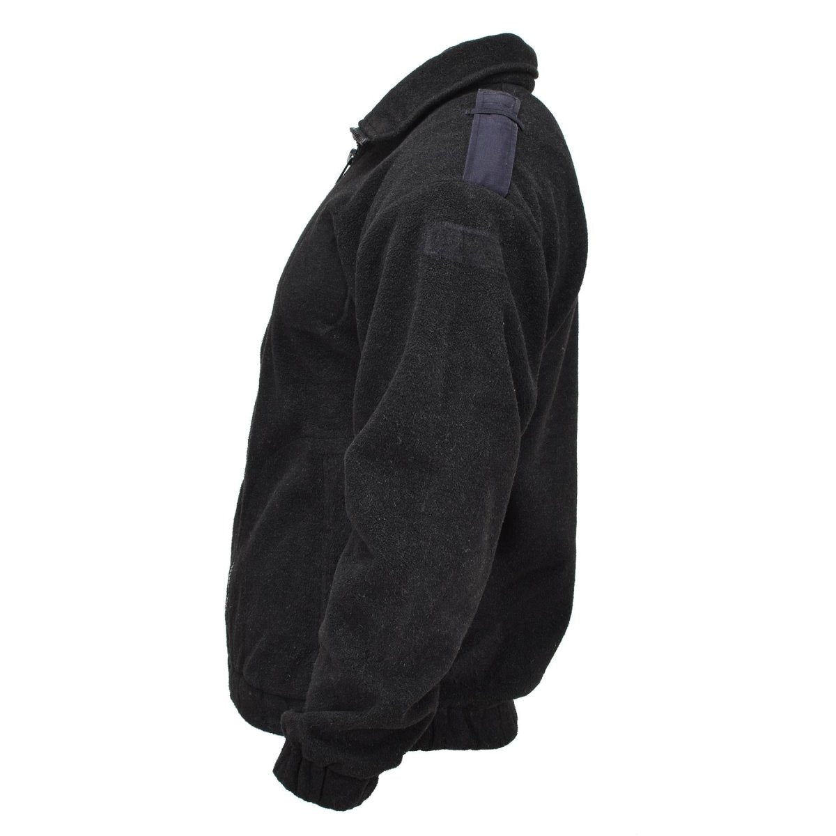 Chaqueta de vellón de la policía militar holandesa original suéter de invierno negro