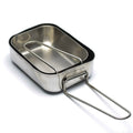 Original holandés Militar de acero inoxidable 2 PCS Mess Tins Mess Cooker Military Bushcraft