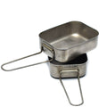 Original holandés Militar de acero inoxidable 2 PCS Mess Tins Mess Cooker Military Bushcraft