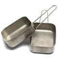 Original holandés Militar de acero inoxidable 2 PCS Mess Tins Mess Cooker Military Bushcraft