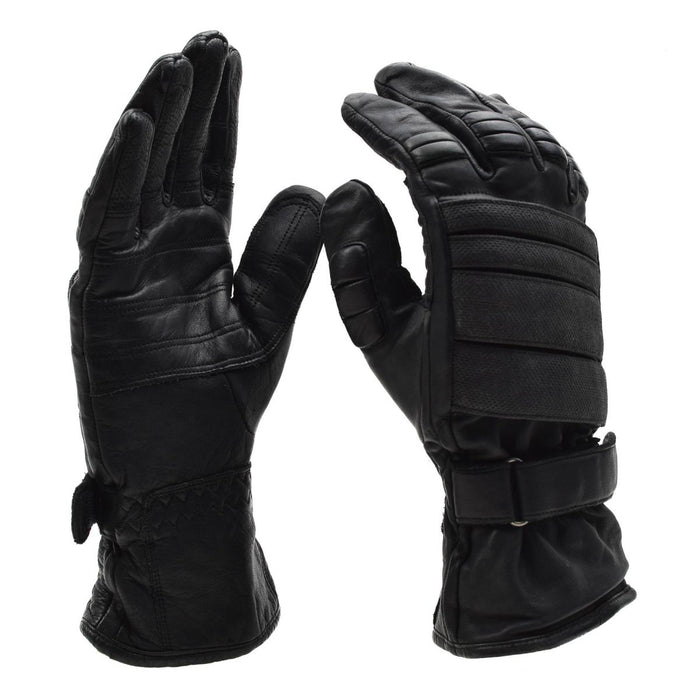 Guantes de combate tácticos militares holandeses originales Protección de nudillos de cuero Negro - GoMilitar