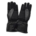Guantes tácticos militares holandeses originales de cuero reforzado para nudillos, color negro