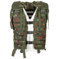Chaleco militar holandés original apego molle dmp bosque camuflaje