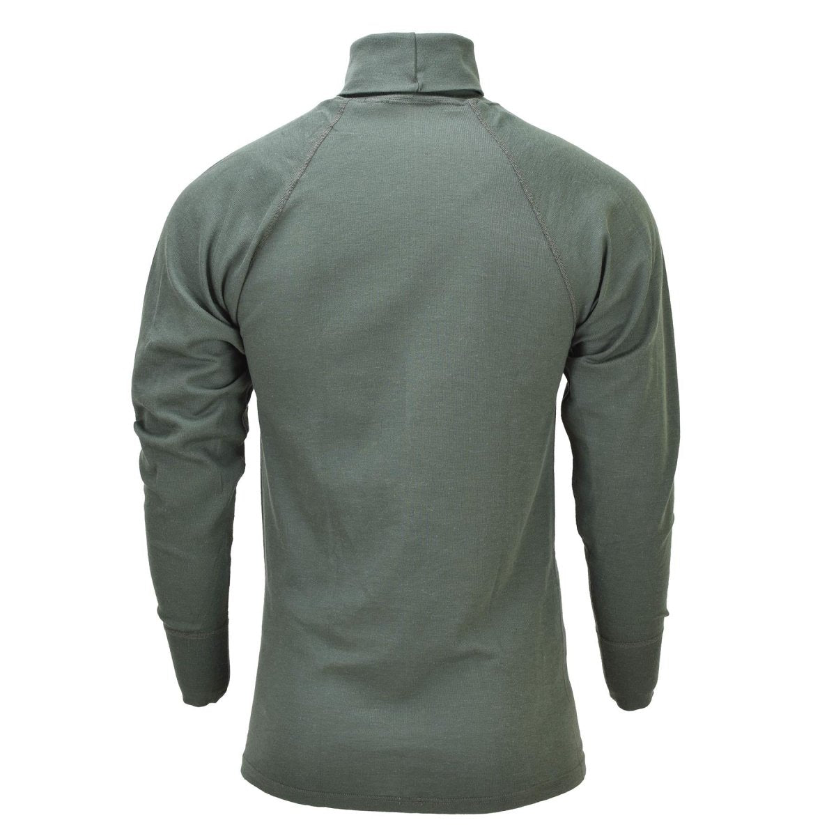Camiseta interior térmica de cuello alto militar original holandesa táctica HeatTech verde oliva