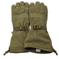 Guantes ECWS de invierno militares holandeses originales impermeables piel de cabra palma verde oliva