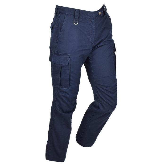 Pantalones De Trabajo Militares Holandeses Originales Mujer Rodillas Reforzadas Bolsillos Cargo Azul - GoMilitar