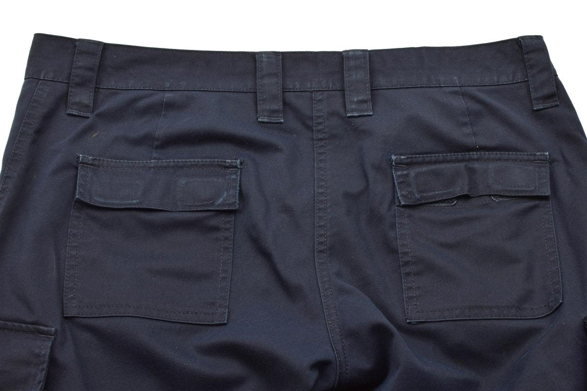 Pantalones militares de trabajo militar holandés originales Mujeres reforzadas bolsillos de carga azul
