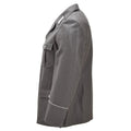 Chaqueta de vestir militar original de Alemania del Este, charreteras, parches para el cuello, color gris
