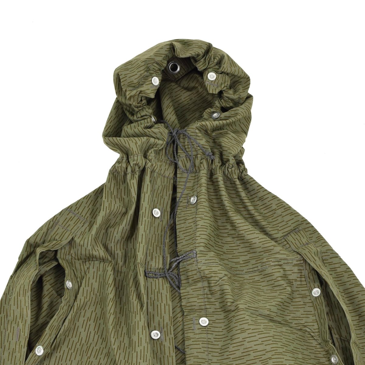 Alemania Oriental original NVA Refugio Half Rain Drap Patrón de Strichtarn Surplus New