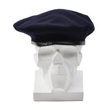 Original del ejército francés de la lana azul oscuro Comando de boina Capa ligera Vintage Nuevo