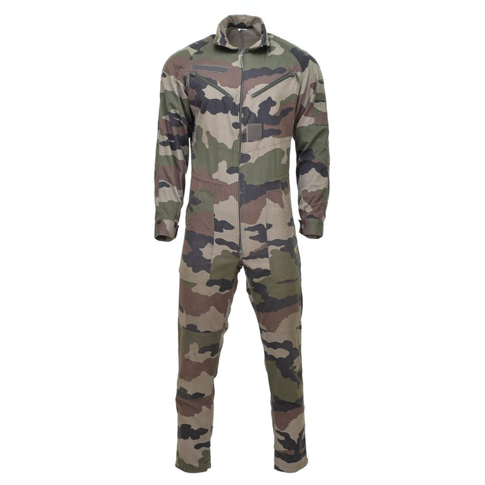 Mono de mecánico original del ejército francés con corte amplio, cintura elástica y estampado de camuflaje CCE