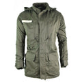 Ejército francés original Olive OD Chaqueta Fatiga Combate Militares capladas Parka sateen