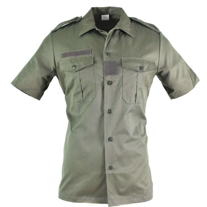 Camiseta original del ejército francés Olive OD de manga corta Camisetas F2 NUEVO - GoMilitar