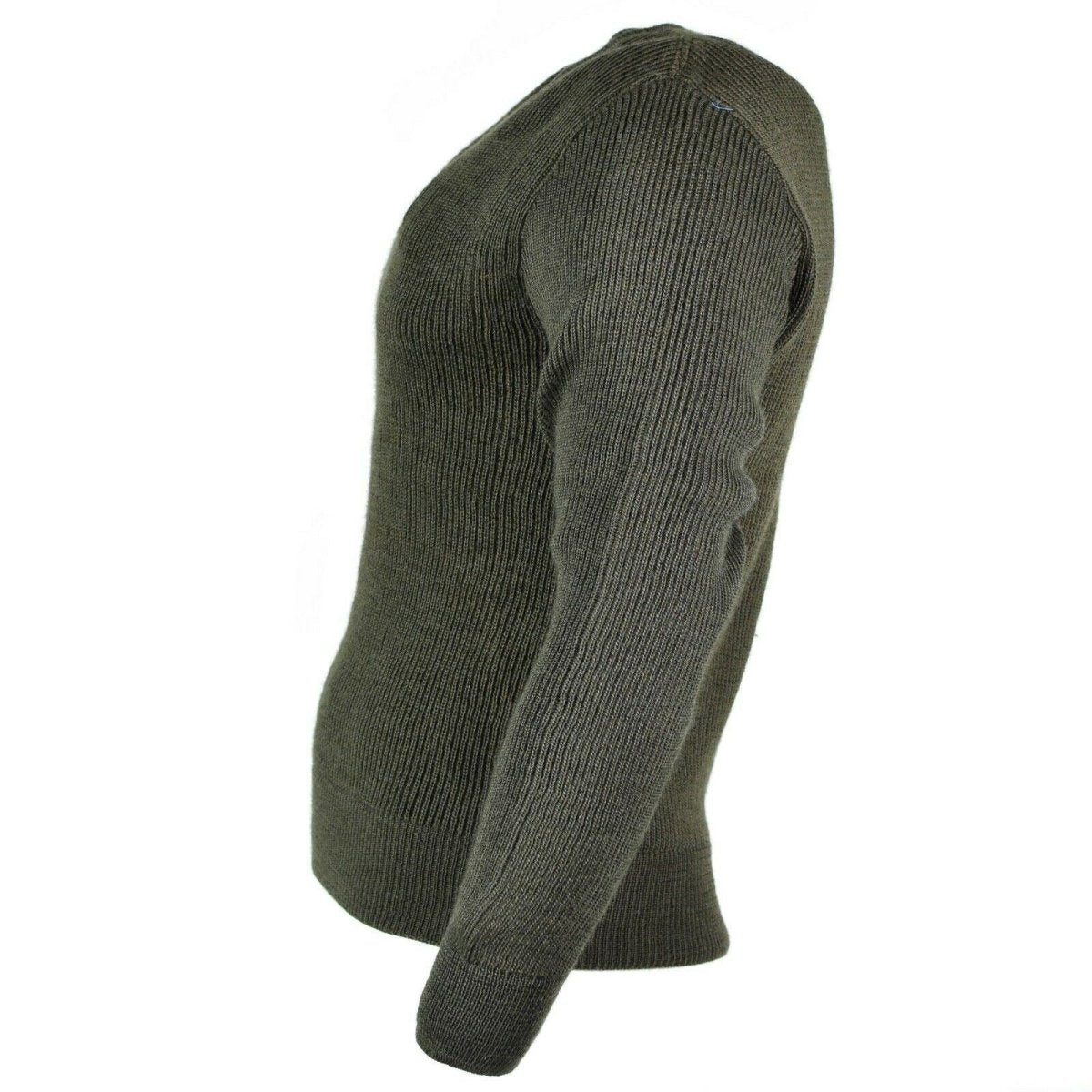 Sétero original del ejército francés jersey jersey clorofibre lana de cuello en V