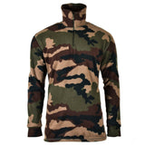 Camisa polar CCE de camuflaje forestal del ejército francés original NUEVO