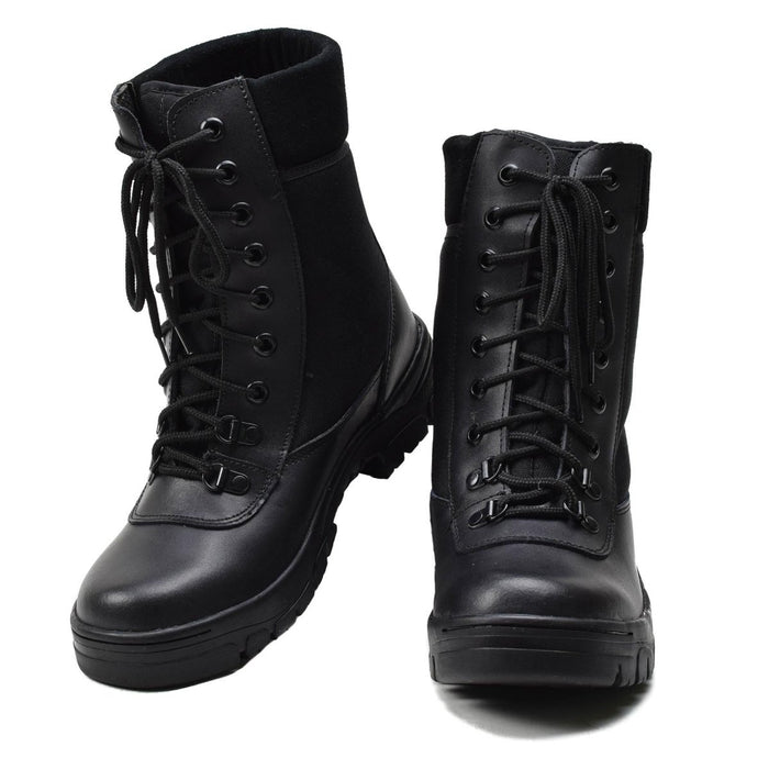 Botas militares francesas originales de cuero negro transpirables ejército ligero NUEVO - GoMilitar