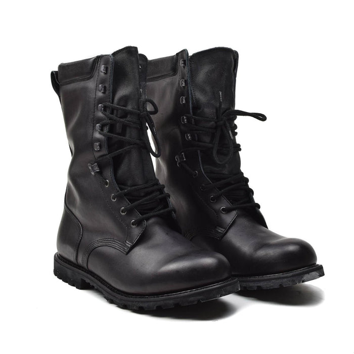 Botas militares francesas originales calzado militar impermeable de cuero genuino a media pantorrilla - GoMilitar