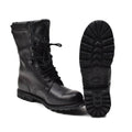 Botas militares francesas originales Calzado de cuero impermeable a mediados de la pantorrilla del ejército
