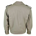 Chaqueta militar militar francesa original gris plisado elasticado gris