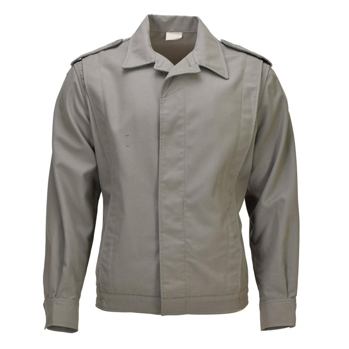 Chaqueta Clásica Militar Francesa Original Dobladillo Elástico Plisado Gris - GoMilitar