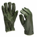 Guantes de cuero de combate militar francés original oliva