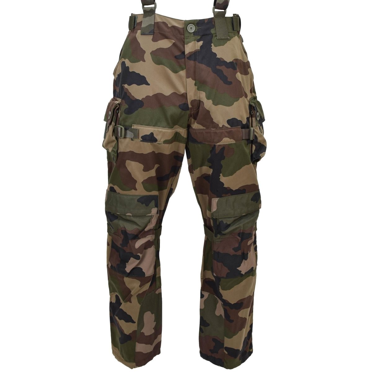 Pantalones de combate militares franceses originales Felin F4 Tirantes duraderos CCE Camo