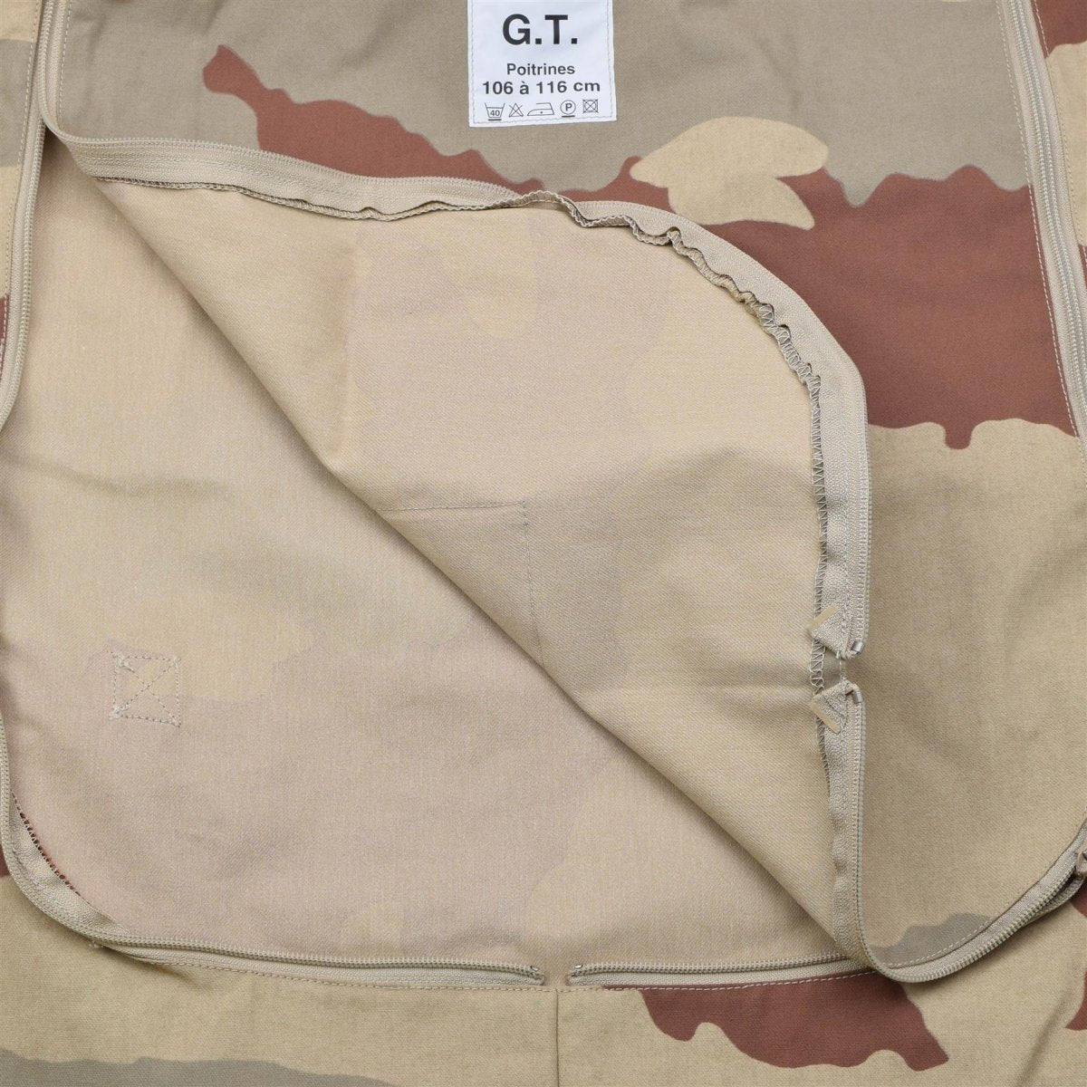 Chaleco antibalas militar francés original sin placas balísticas Deguet Camo