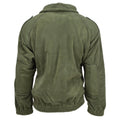 Chaqueta de vellón militar francesa original Polar Cálido de cuello alto, reforzado, oliva nueva