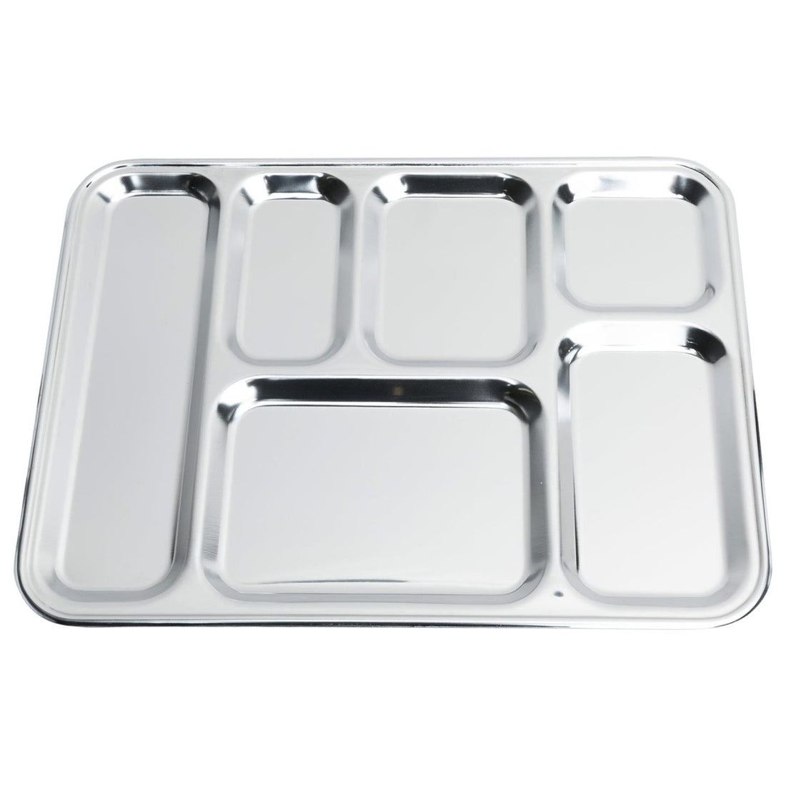 Bandeja de comida militar francesa original Bandeja de acero inoxidable Divisor de alimentos comedor nuevo