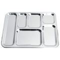 Bandeja de comida militar francesa original Bandeja de acero inoxidable Divisor de alimentos comedor nuevo