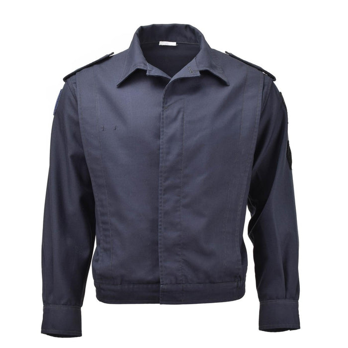 Chaqueta militar francesa original tropas alpinas uniforme de campo algodón azul sólido - GoMilitar
