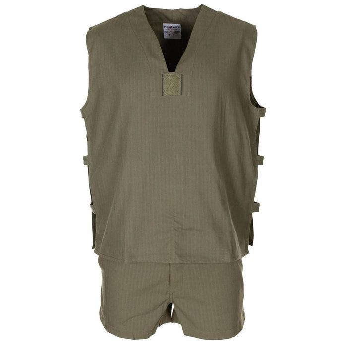 Camisa militar francesa original de la selva verde oliva sin mangas táctica ligera NUEVO - GoMilitar