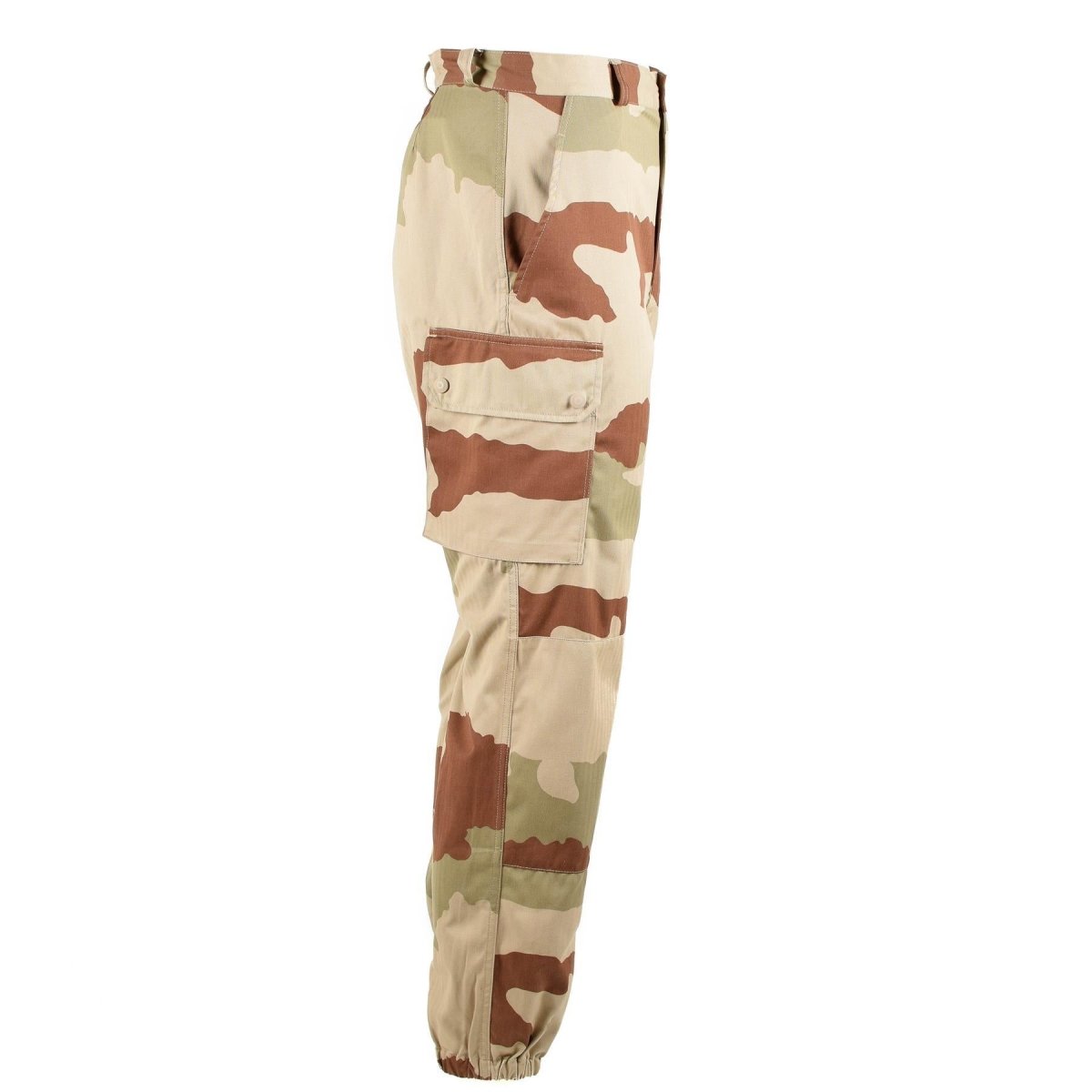 Pantalones militares franceses originales F2 Pantalones de camuflaje del desierto F2 Riberías de BDU del ejército reforzado