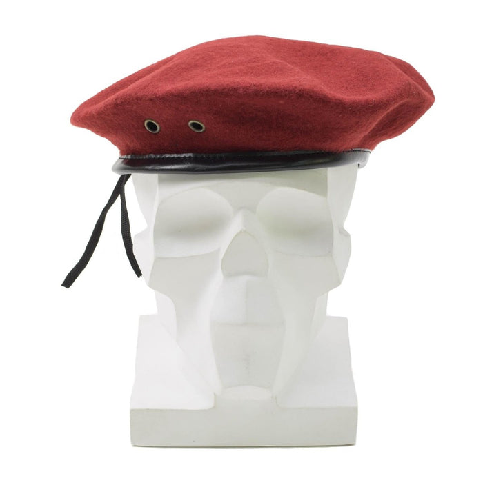 Gorro de boina roja militar francés original hombre fuerza ejército lana gorra ligera NUEVO - GoMilitar