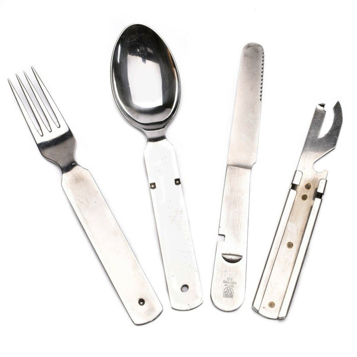 Juego de cubiertos originales y genuinos del ejército alemán, utensilios para comer, cubiertos - GoMilitar