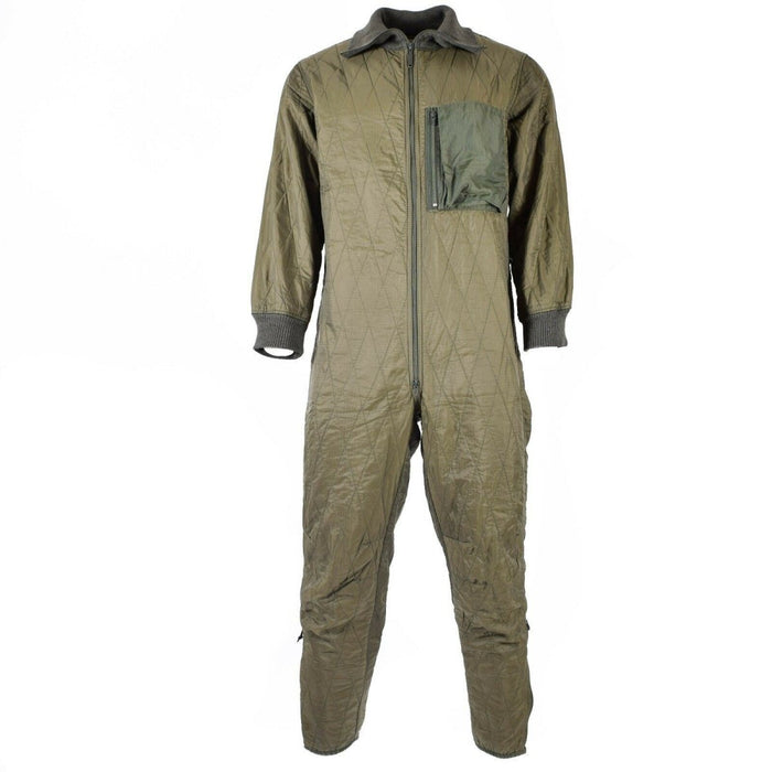 Forro de traje de mono de invierno original del ejército alemán, tejido ripstop acolchado, resistente al viento y duradero para protección contra el clima frío.