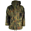 Chaqueta de campo del ejército alemán original Goretex Flecktarn Equipo de lluvia impermeable Parka