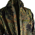 Chaqueta de campo del ejército alemán original Goretex Flecktarn Equipo de lluvia impermeable Parka