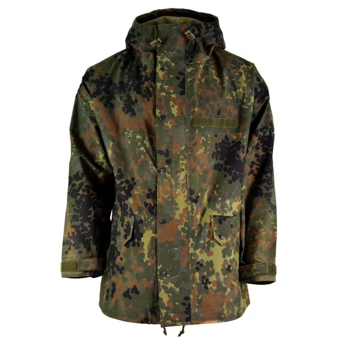 Chaqueta de campo del ejército alemán original Goretex Flecktarn Rainer impermeable Parka Nuevo