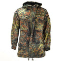 Jacket de campo del ejército alemán original PARA PARKA PROBLEMA MILICIAL FLECKTARN CAMO W Liner