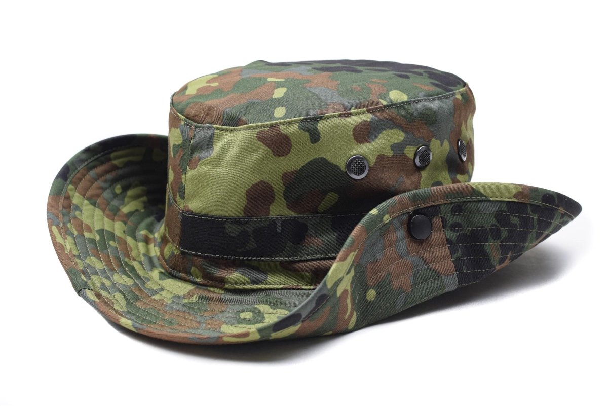 Ejército alemán original Flecktarn Boonie Hat Camping Hunting Outdoor Summer Cap nuevo