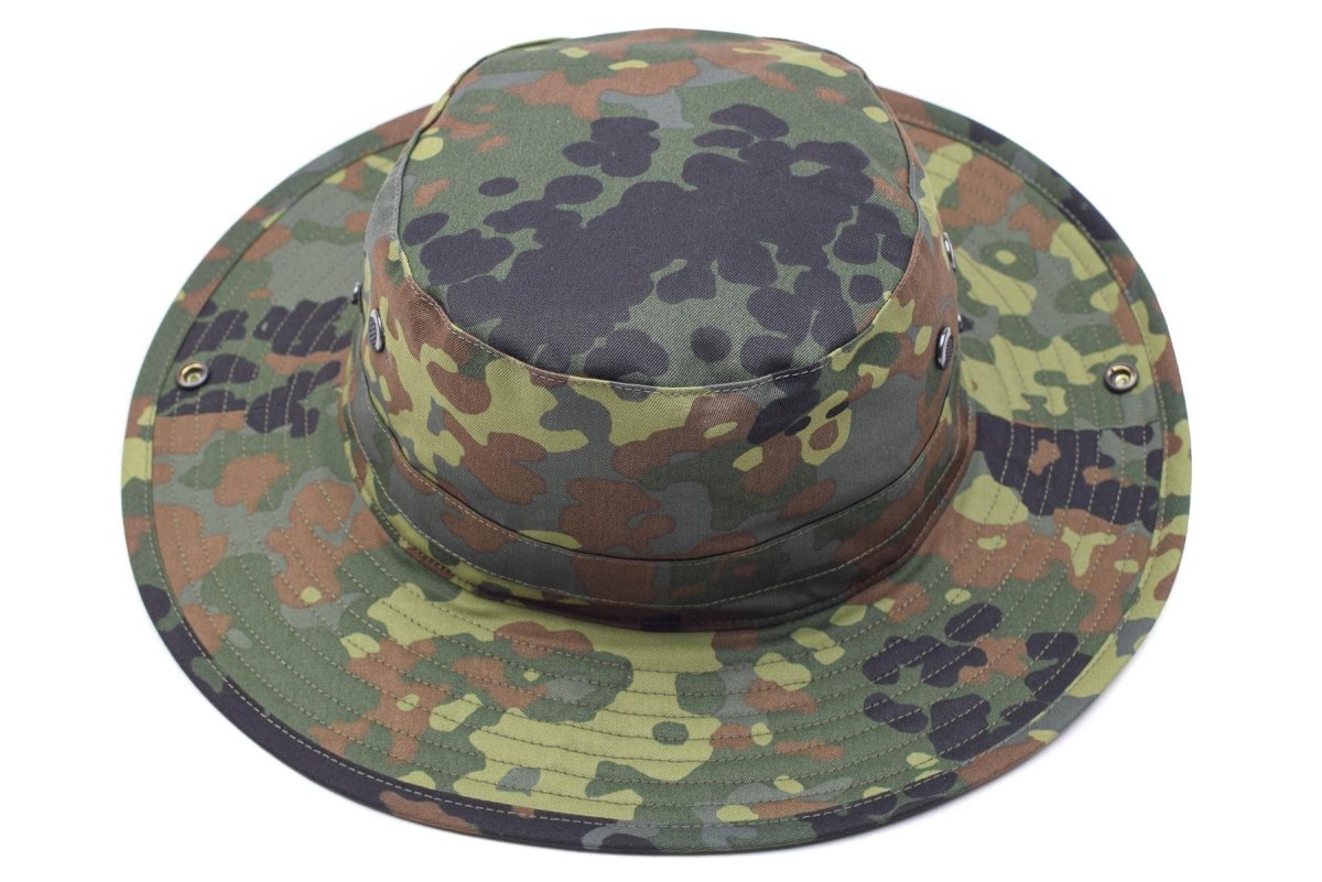 Ejército alemán original Flecktarn Boonie Hat Camping Hunting Outdoor Summer Cap nuevo