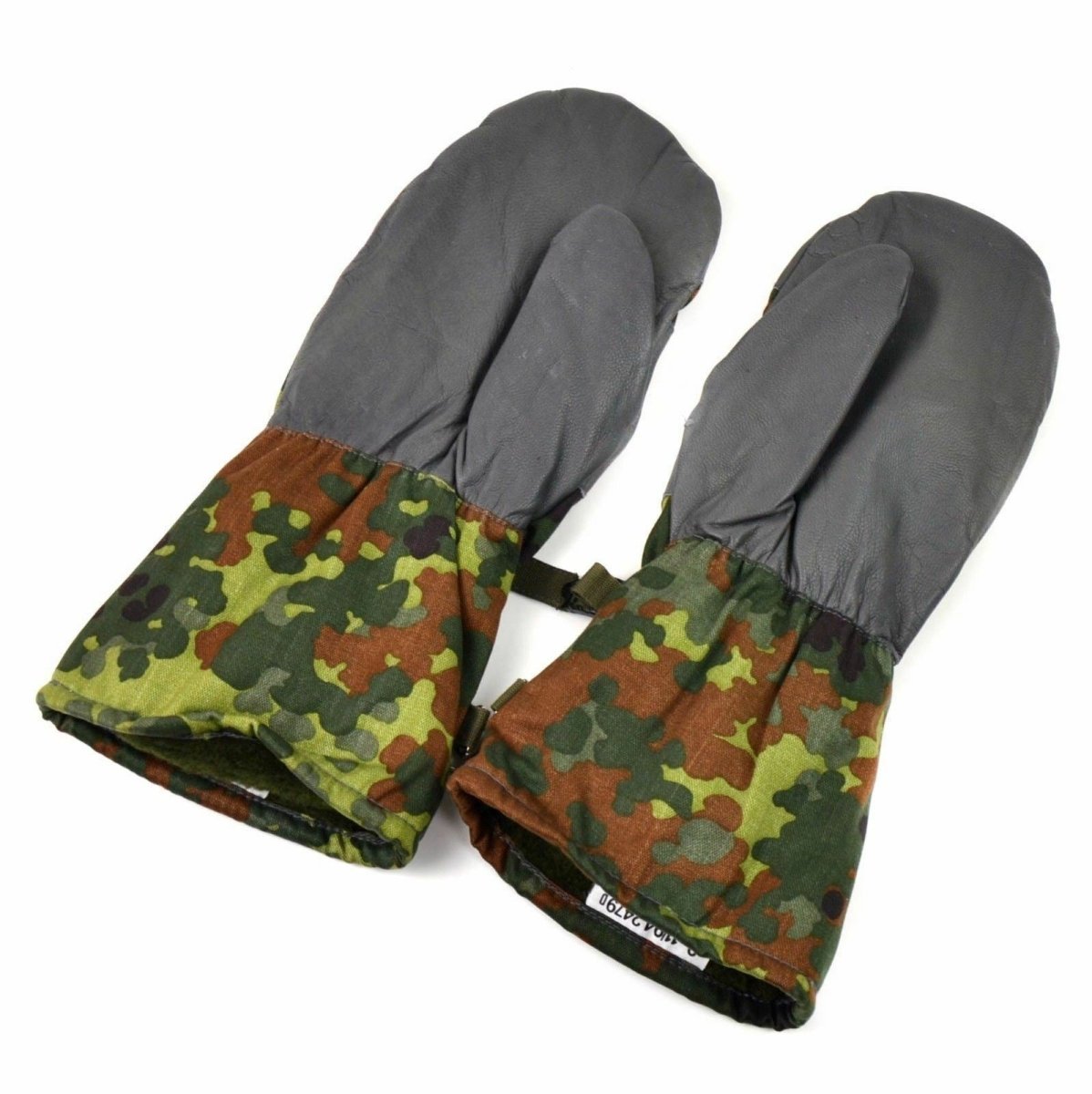 Ejército alemán original Flecktarn Camo Mittens BW Problema militar Guantes de combate