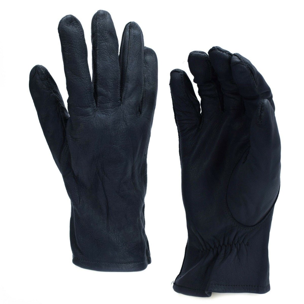 Guantes del ejército alemán original. BW emitió guantes militares gris de cuero genuino