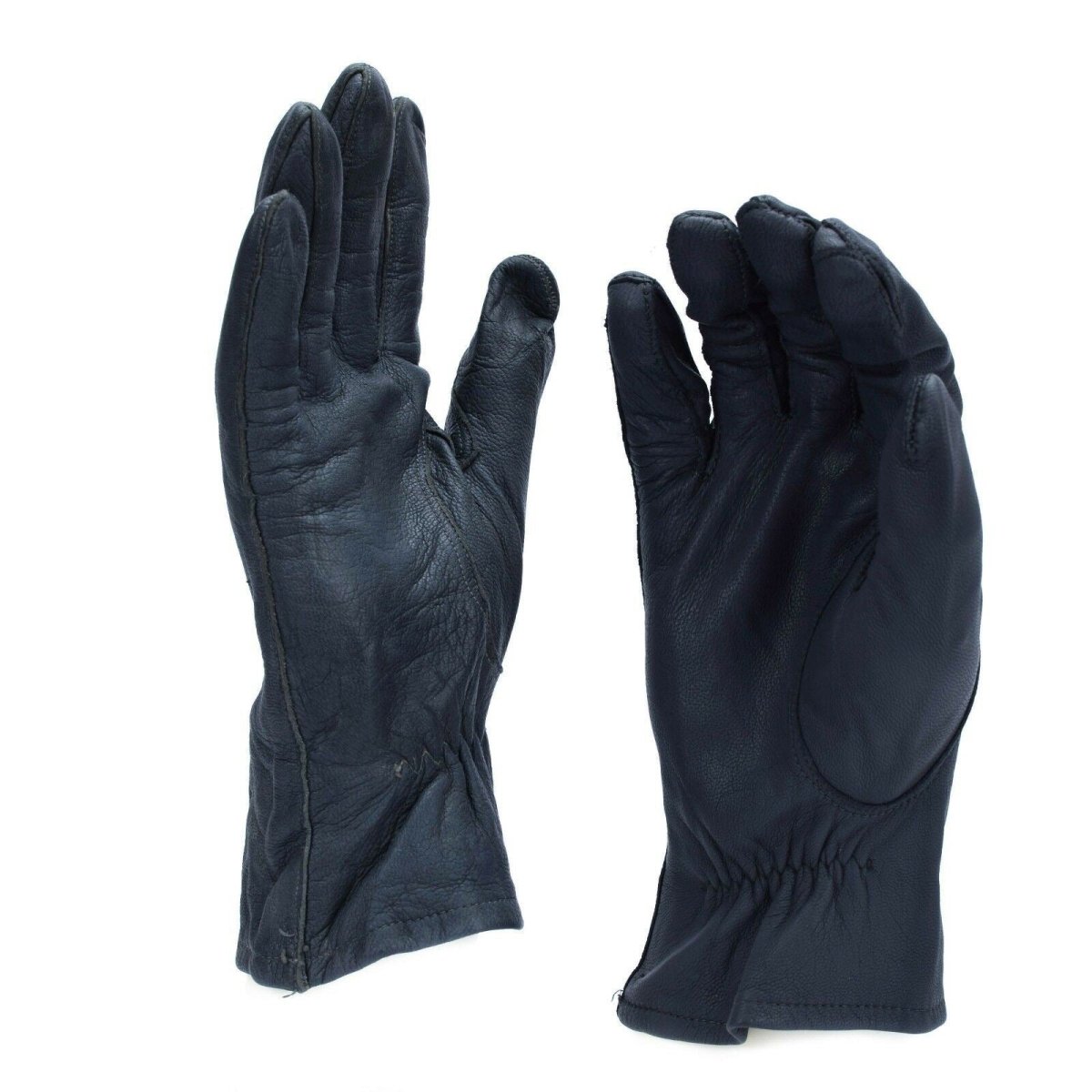 Guantes del ejército alemán original. BW emitió guantes militares gris de cuero genuino