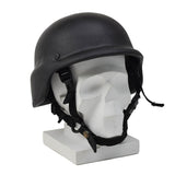 Casco de combate Kevlar del ejército alemán original, correa ajustable táctica, color negro