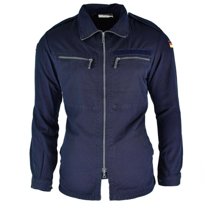 Original German army Marines Jacket Blue Navy Deck Zipped Fire resistant aramid - GoMilitar